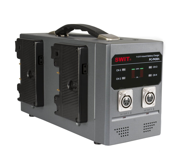 PC-P430A | 4ch x 3A Fast Simultaneous Charger with 2-XLR DC out, Gold-mount PC-P430A | 4ch x 3A Fast Simultaneous Charger with 2-XLR DC out, Gold-mount