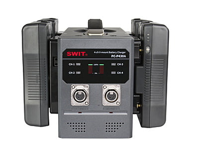 PC-P430A | 4ch x 3A Fast Simultaneous Charger with 2-XLR DC out, Gold-mount PC-P430A | 4ch x 3A Fast Simultaneous Charger with 2-XLR DC out, Gold-mount