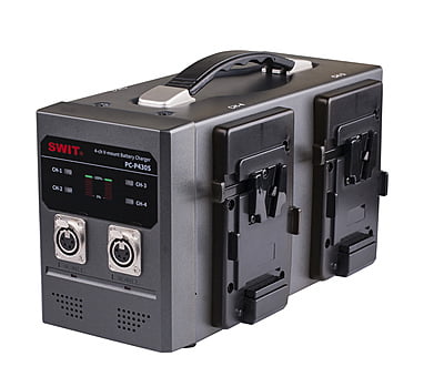 PC-P430S | 4ch x 3A Fast Simultaneous Charger with 2-XLR DC out, V-Mount