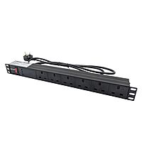 Penn Elcom 6-Way UK Plug Horizontal Rack Mount PDU