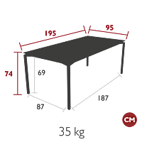 Calvi Table Indoor 195x95