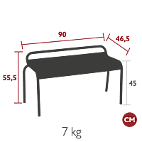 Luxembourg Compact Bench Cedar Green-Floor stock Luxembourg Compact Bench Cedar Green-Floor stock