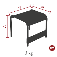 Luxembourg Small Stool-Anthracite-Floor stock Luxembourg Small Stool-Anthracite-Floor stock