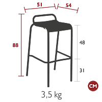 Luxembourg Bar Stool Clay Grey-Floor stock