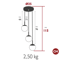 Mooon! Triple Pendant Lights D15