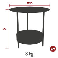 Salsa Side Table Clay Grey-Floor Stock