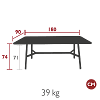 So'o Oak Table 180x90