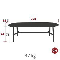 So'o Oak Oval Table 220x95