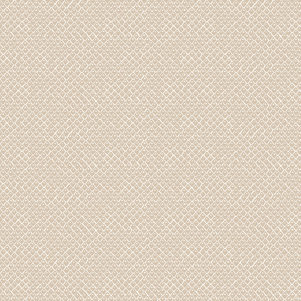 Pineapple Squares Wallpaper - Stepping Stone - Hilles White