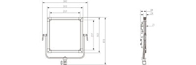 PL-E60D | 3rd Generation Natural-Born-Soft TLCI-99 60W LED Panel Light, ultra slim, SWIT patent, V-Mount, DMX PL-E60D | 3rd Generation Natural-Born-Soft TLCI-99 60W LED Panel Light, ultra slim, SWIT patent, V-Mount, DMX
