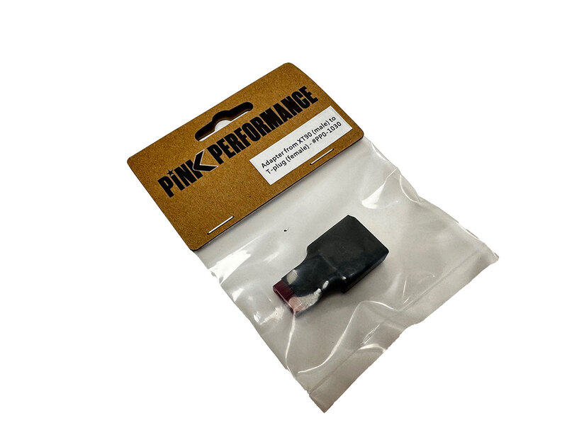 Adapter from XT90 (male) to T-plug (female) Pink Performance Adapter from XT90 (male) to T-plug (female) Pink Performance