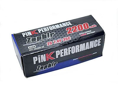 Pink Performance Zephir LiPo 2S 7.4V-2200-35C (XT60) 106x35x15mm 122g Pink Performance Zephir LiPo 2S 7.4V-2200-35C (XT60) 106x35x15mm 122g