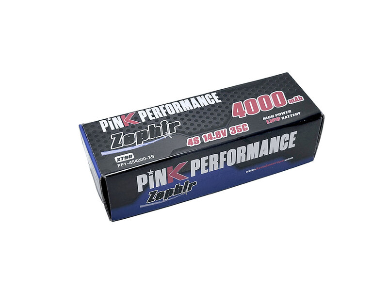 Pink Performance Zephir LiPo 4S 14.8V-4000-35C (XT90)138x45x31mm 415g Pink Performance Zephir LiPo 4S 14.8V-4000-35C (XT90)138x45x31mm 415g