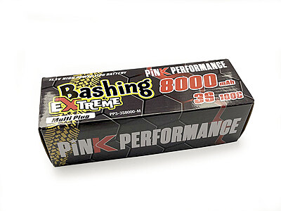 Pink Extreme Bashing LiPo 3S 11.1V-8000-100C Multi 157x47x34mm 515g Pink Extreme Bashing LiPo 3S 11.1V-8000-100C Multi 157x47x34mm 515g