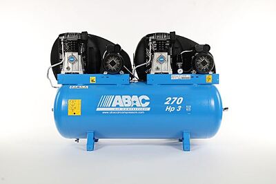 Abac PRO A39 Belt Driven Lubricated Piston Compressor - Tandem