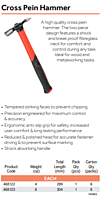 Cross Pein Hammer