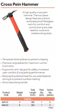Cross Pein Hammer