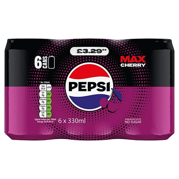 Pepsi Max Cherry 6PK Can