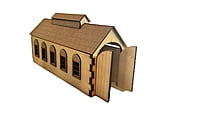 Mumfy's O Gauge - Long Single lane Engine Shed (350mm)