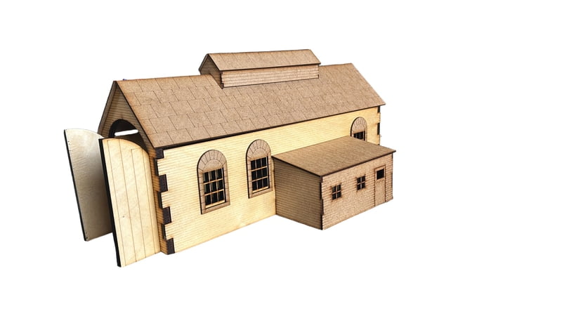 Mumfy's O Gauge - Long Single lane Engine Shed (350mm)