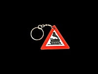 Mumfy's Accessories - Train Warning Sign Keychain