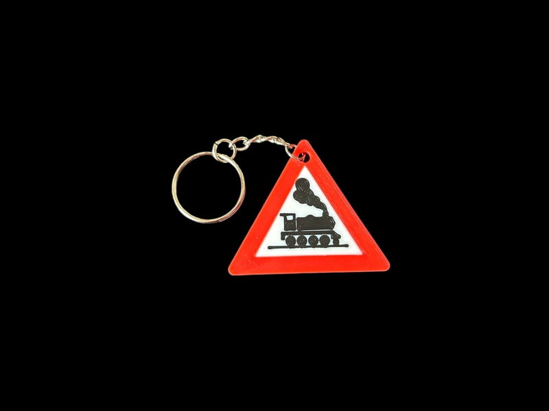 Mumfy's Accessories - Train Warning Sign Keychain