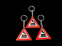 Mumfy's Accessories - Train Warning Sign Keychain
