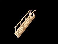 Mumfy's Scenic Accessories - Stairs with Handrail