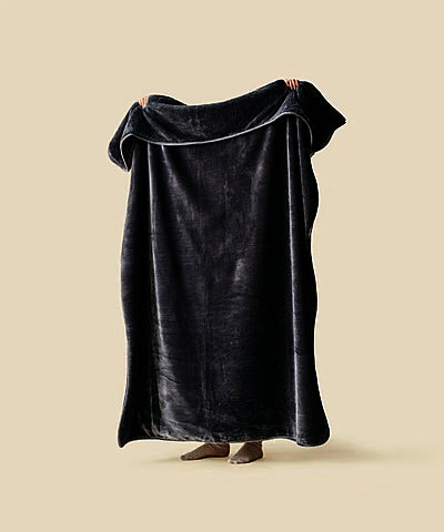 WARO par Plaids Cocooning - Plaid Cosy Monochrome Gris Anthracite WARO par Plaids Cocooning - Plaid Cosy Monochrome Gris Anthracite