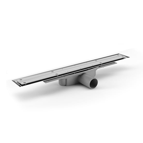 PURUS Line Premium zemā profila traps ar izteku Ø50 uz sāniem, flīzes ieliktnim PURUS Line Premium zemā profila traps ar izteku Ø50 uz sāniem, flīzes ieliktnim