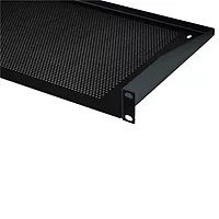 Penn Elcom Black Vented Rack Shelf - 270.5mm Deep - 1U