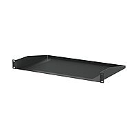 Penn Elcom Black Vented Rack Shelf - 270.5mm Deep - 1U