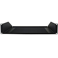 Penn Elcom Black Vented Rack Shelf - 368mm Deep - 2U