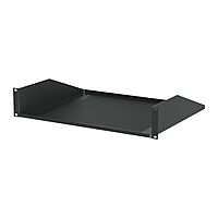 Penn Elcom Black Vented Rack Shelf - 368mm Deep - 2U
