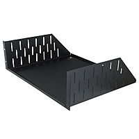 Penn Elcom Black Vented Rack Shelf - 368mm Deep - 3U