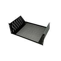 Penn Elcom Black Vented Rack Shelf - 368mm Deep - 3U