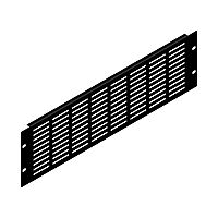 Penn Elcom Black Flanged Rack Panel with Horizontal Vents - 3U