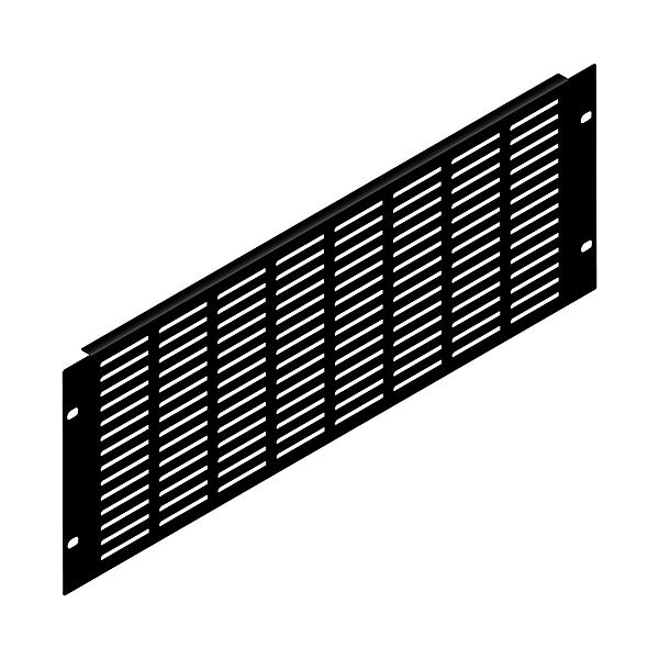 Penn Elcom Black Flanged Rack Panel with Horizontal Vents - 4U