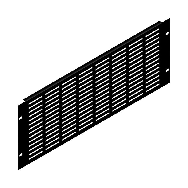 Penn Elcom Black Flanged Rack Panel with Horizontal Vents - 4U