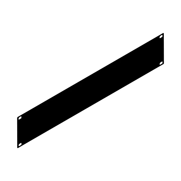 Penn Elcom Black 2mm Thick Rack Panel - 2U