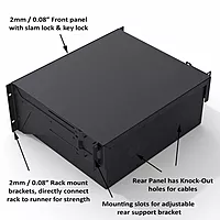 Penn Elcom Heavy Duty Rack Drawer 385mm Deep - 2U