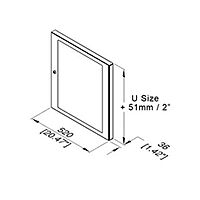 Penn Elcom Polycarbonate Lockable Door - 6U