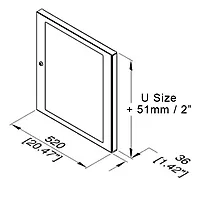 Penn Elcom Polycarbonate Lockable Door - 24U