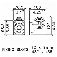 Penn Elcom Heavy Duty Castor Set for R8400/R8500