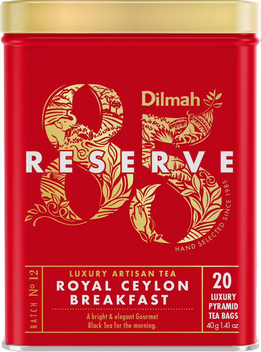 DILMAH ROYAL CEYLON BREAKFAST 85 RESERVE LLTB TIN CADDY 20