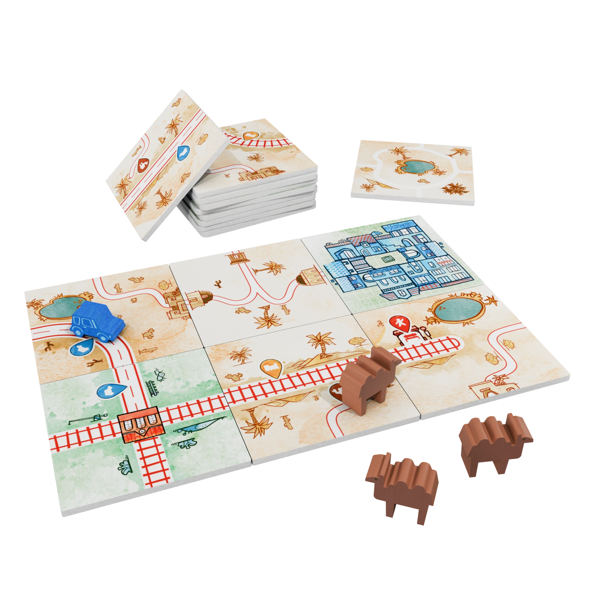 Railroad Tiles: Desert Erweiterung Spielbrett