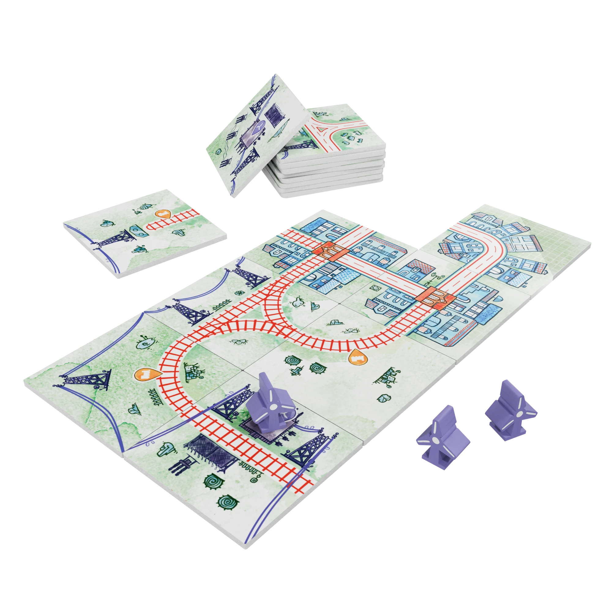 Railroad Tiles: Energy Erweiterung Spielbrett