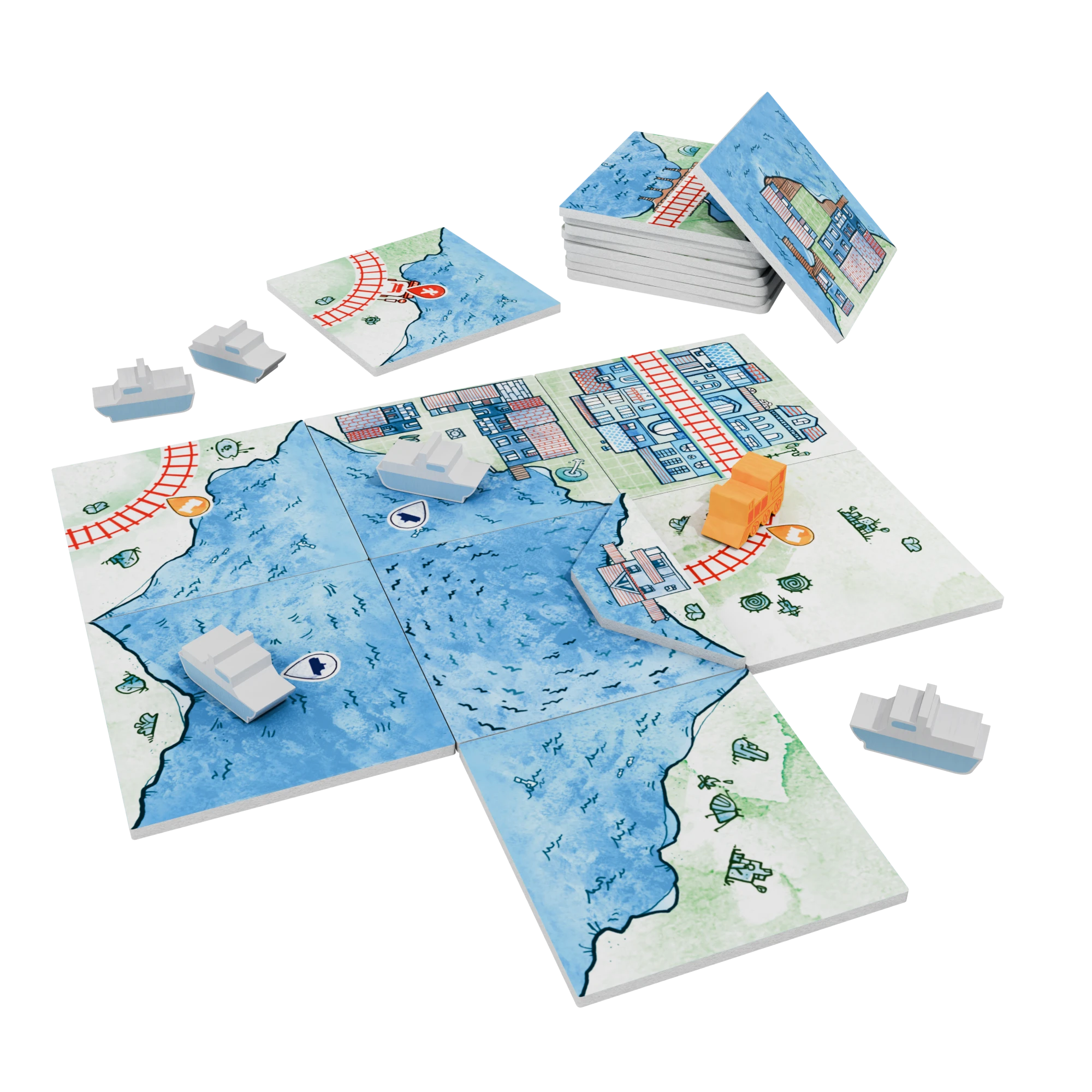 Railroad Tiles: Lake Erweiterung Spielbrett