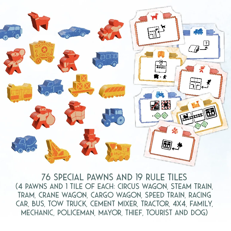 Railroad Tiles: World Expansion Spielfiguren