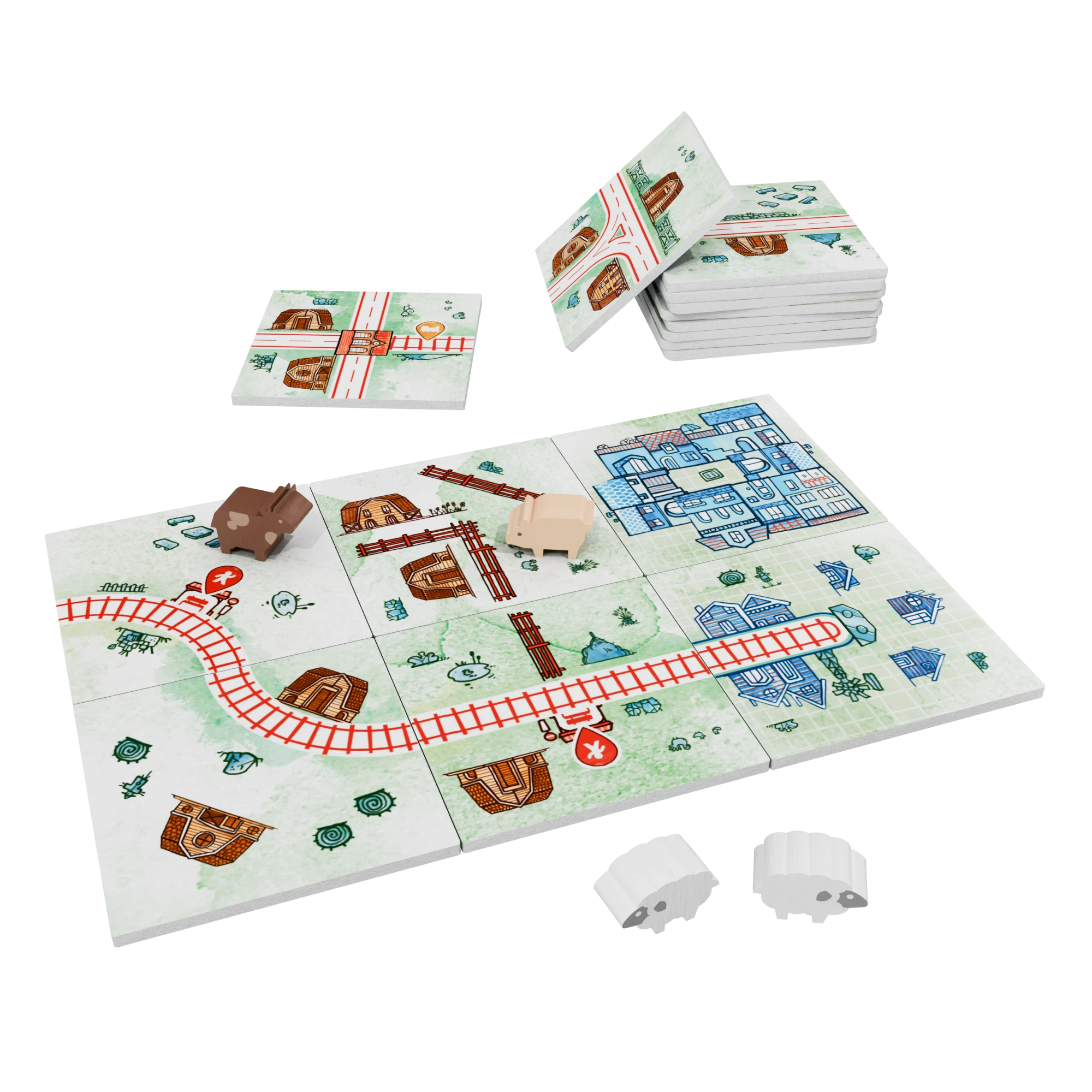Railroad Tiles: Countryside Erweiterung Spielbrett